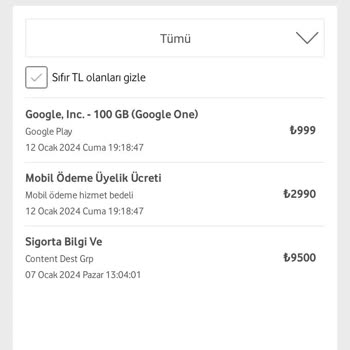 Vodafone Bilgim Dışında Abonelik
