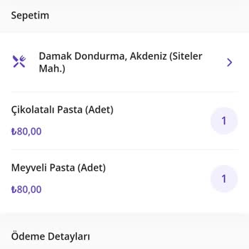 Damak Dondurma (Mersin) Pasta Üzerindeki Tüyler