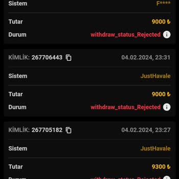 Yakabet 9300 Tl Çekimim Yatırılmıyor