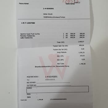 Suwen Aynı Ürünün Beden Değişikliğinde 974 TL Fark Alması