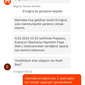 Migros Yemek Gönderilmedi İptal Sorunu