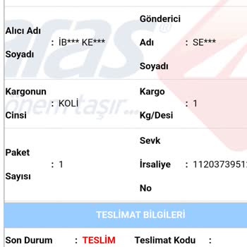 Aras Kargo Ürünü Teslim Etmeden Teslim Ettim Diye Gösteriyor