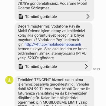 Vodafone Almadığım Halde Paketime Ek Ücret Eklenmesi