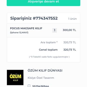 Shopier Özüm Kılıf Dünyası Güvenilir Değil