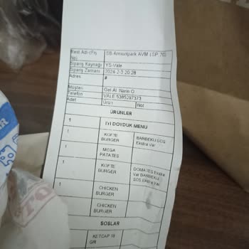 Saloon Burger Ürünlerim Yanlış Geldi