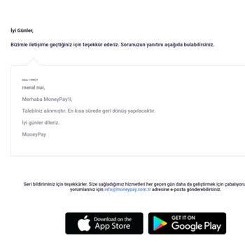 MoneyPay Paramı Çekti İadesi İçin Hala Bekletiyor