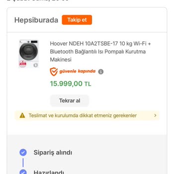 Hoover Servis Merkezine Ulaşamıyoruz.