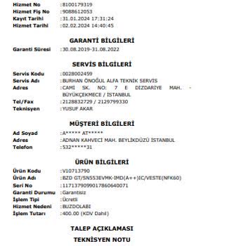 Vestel Buzdolabı Hayal Kırıklığı