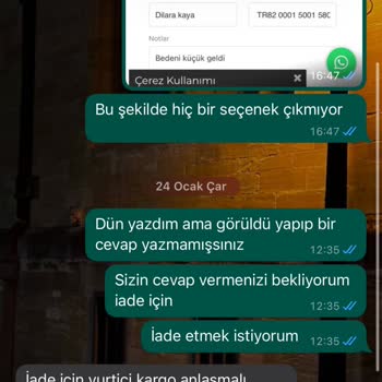 Concon Moda Beyaz Elbise İadesinde Büyük Hayal Kırıklığı