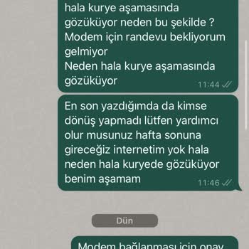 Dijital Kurye Onay Vermiyor Modem Randevusu Alamıyorum.