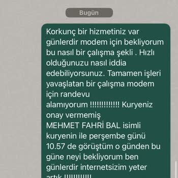 Dijital Kurye Onay Vermiyor Modem Randevusu Alamıyorum.