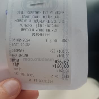 Şişli Öğretmenevi Ögretmenevi Otopark Ücreti