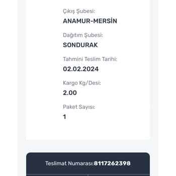 Aras Kargo 6 Gündür Kargomu Getirmiyor