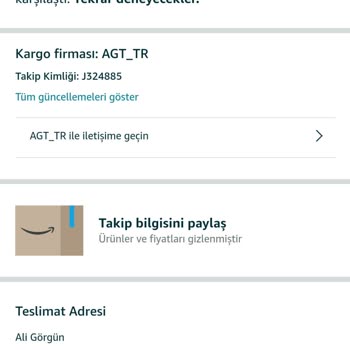 AGT Kurye (aynigunteslim.com) Kargo Teslimatı Gecikti, İletişim Yok!
