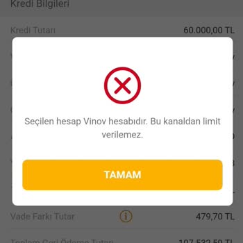 VakıfBank Platin Sky Limitten Kredi Kullanamıyorum.
