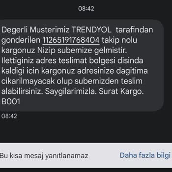 Sürat Kargo Nizip Sorunu Kargoyu Birecik İlçesine Getirmiyor.