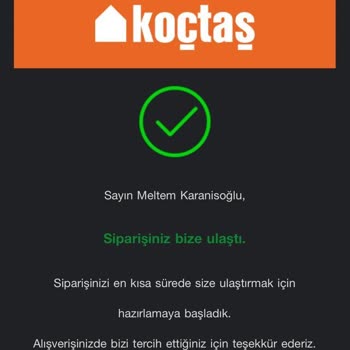 Koçtaş Yanlış Ve Eksik Teslimat Yapıyor