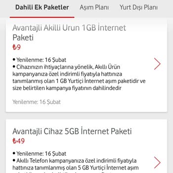 Vodafone Ek Tarife Uygulaması Yapıyor