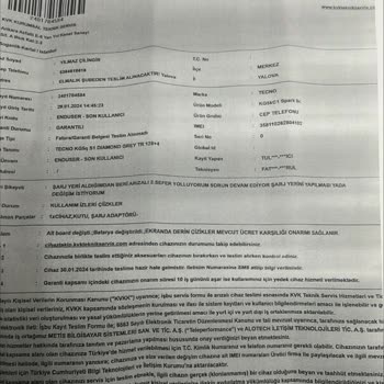 Teknosa Tekno Marka Aldığım Telefonun Sorunları