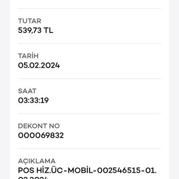 Akbank Pos Cihazını Kapanıştan 1 Ay Sonra 539,73 TL Aidat Ücret Alımı!
