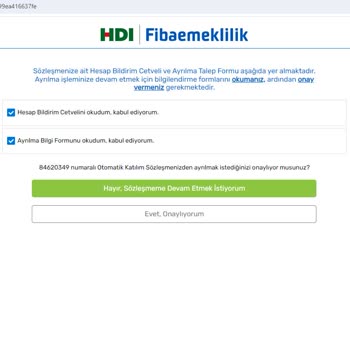 HDI Fiba Emeklilik BES Çıkış İşlemi Yaptırmıyor