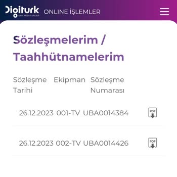 Digiturk Taahhüt Hatası, Evrak Ve Dokümanlarımın Online Olarak Mevcut Olmaması.