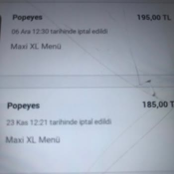 Popeyes Gelmeyen Yemek Siparişi