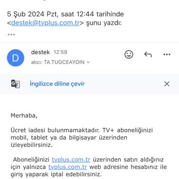 TV+ Plus Hizmet Alamama Ve İletişim Sorunu