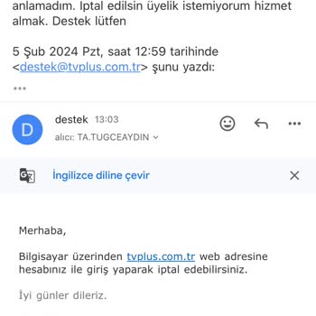 TV+ Plus Hizmet Alamama Ve İletişim Sorunu