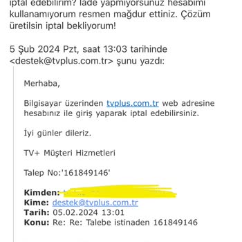 TV+ Plus Hizmet Alamama Ve İletişim Sorunu