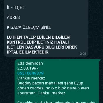 DNZ Call Center İş Başvurusu Mağduriyetim