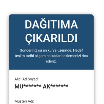 AGT Kurye (aynigunteslim.com) Kurye Sorunuyla Geciken QNB Finansbank Trendyol Kartım