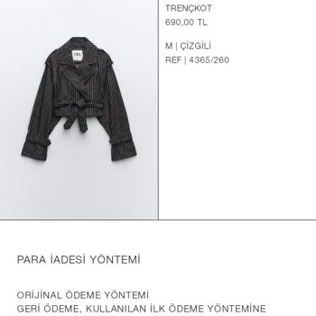 Zara İade Ettiğim Ürünlerin Ücretini Yatırmıyor