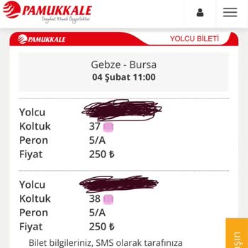 Pamukkale Turizm Online Bilet Satma