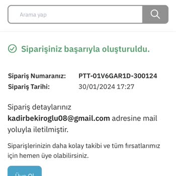 PttAVM Nam Lastik Kargo Gecikmesi