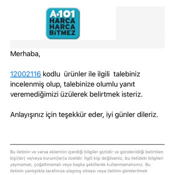 A101 Haksız Kazanç Sağlıyor Bozuk Ürün Satıyor