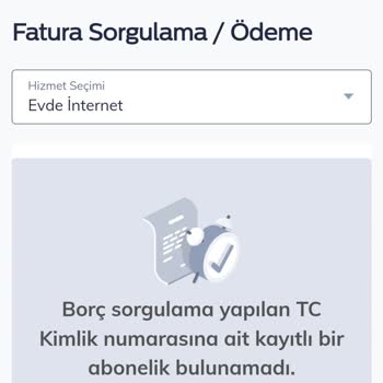 Türk Telekom Olmayan Aboneliğe Borç Mesajı