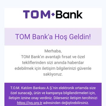 Tom Bank İzinsiz Hesap Açma