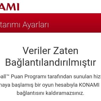 eFootball Pes Veri Zaten Bağlı Hatası