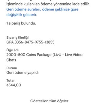 Google Play Google Geri Ödeme