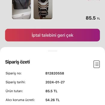 Gardrops Kargolanmayan Sipariş Edilemeyen İptal