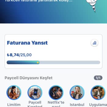 Paycell Faturana Yansıt Limiti