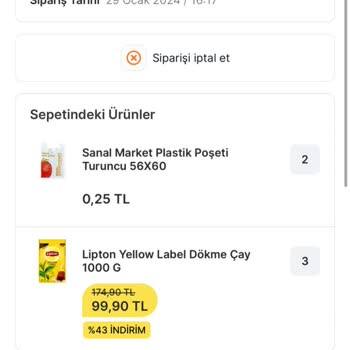 Migros Siparişimi Göndermedi İptal Etti!
