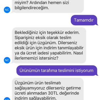 Getir Eksik Ürün Ve Sıfır İlgisizlik