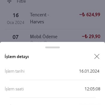 Tencent Games Türkiye Vodafone Bilgim Dahilinde Olmayan İşlem