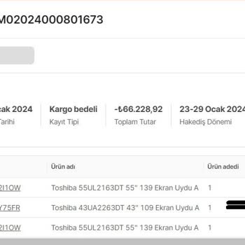 Hepsiburada Fazla Kargo Faturası