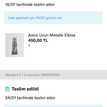 Bershka Ürünüm Bana Teslim Edilmedi.
