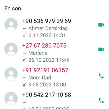 WhatsApp Görselde Görünen Numaralardan Arandım