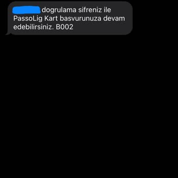Passolig Kart Başvurusu Doğrulama Şifresi