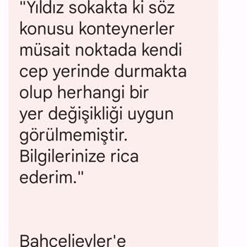 İstanbul Bahçelievler Belediyesi Ve Konteyner